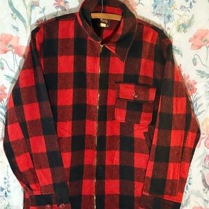 Vintage Woolrich Red and Black Plaid Shirt Jacket